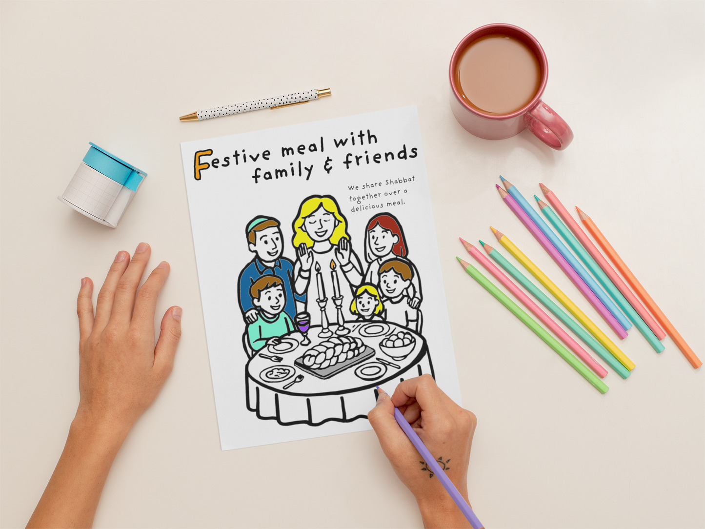 Shabbat ABCs Coloring Book